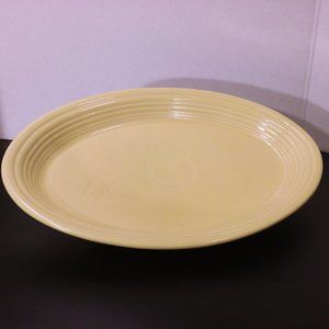 Vintage 90s Homer Laughlin Fiestaware Oval Platter Lead Free Retired Pale Yellow